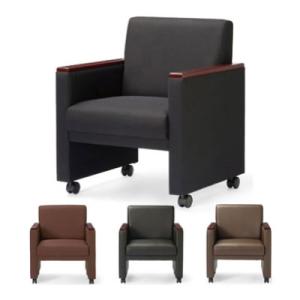 法人様限定 応接ソファ キューブアームチェア キャスター付き