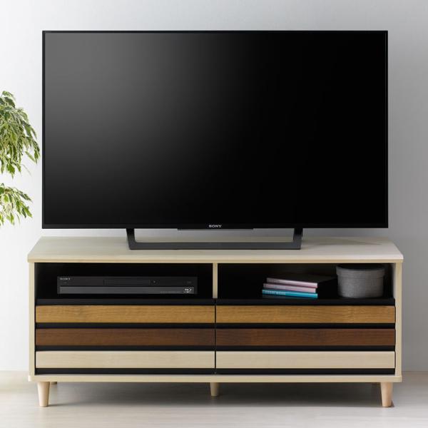 オルネ AVボード 引き出し付き 収納 テレビボード テレビ台 ナチュラル 幅1140×奥行408×...