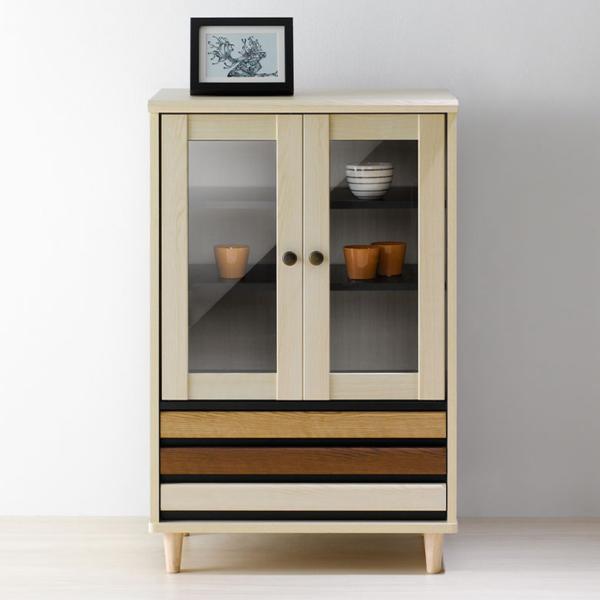 オルネ キャビネット 脚付き 引き出し 収納 ナチュラル 幅590×奥行408×高さ915mm