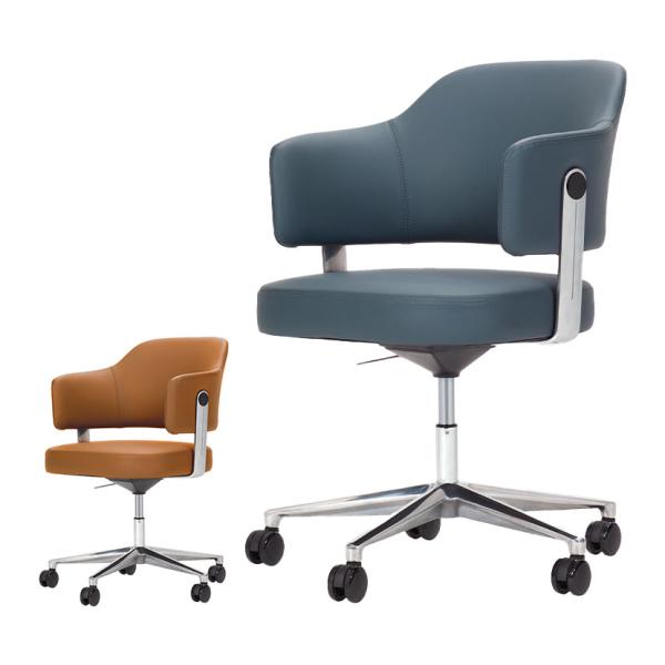 Work Plus NOG CASTER CHAIR ミーティングチェア 5本脚キャスター PUレザ...