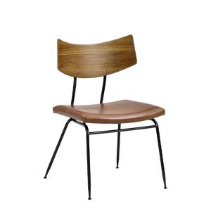 SQUARE ROOTS SOLI CHAIR / SMOKED OAK BR LEATHER ダイニングチェア レザー ブラウン 幅480×奥行530×高さ780mm｜officecom