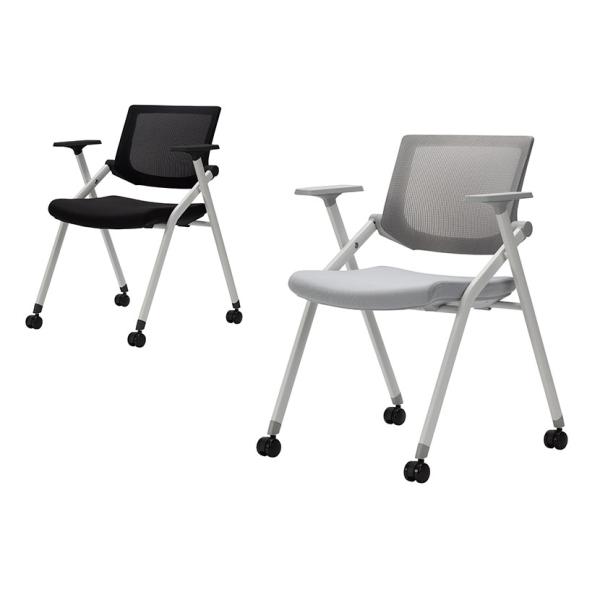 Work Plus MOONO CHAIR ミーティングチェア キャスター付き 幅630×奥行605...
