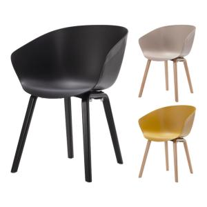 Work Plus LEHUA CHAIR ミーティングチェア 木製4本脚 幅590×奥行580×高さ790mmの商品画像