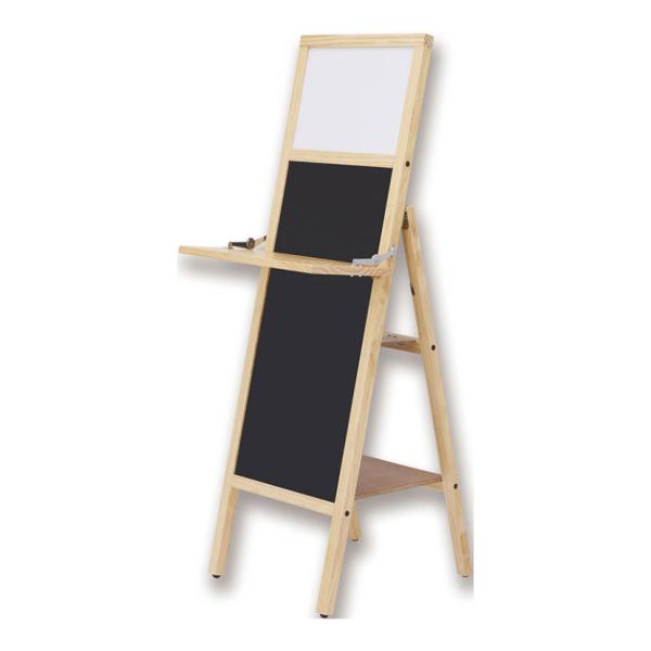 Asmix アスカ 転倒防止ポスタースタンド トレー付き A4パネル ブラックボード 幅345×奥行...