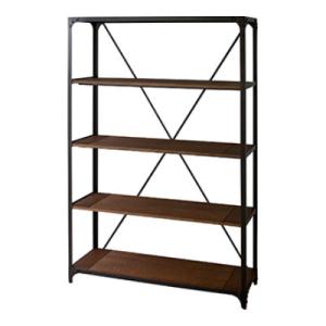 ヴィンテージワイドラック4段 幅1210×奥行430×高さ1800mm 天然木(アッシュ) スチール...