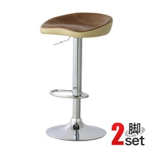 カウンターチェア おしゃれ バーチェア ハイチェア ハイスツール 背もたれ無し ソフトレザー張り 2...