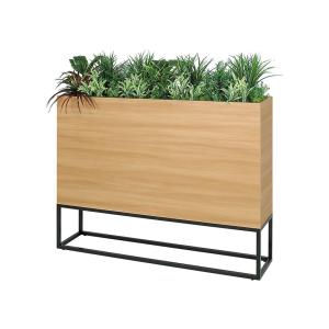 ベルク フェイクグリーン 観葉植物 人工 GR2277 グリーンパーテーション 幅1300×奥行350×高さ1160mm 国産