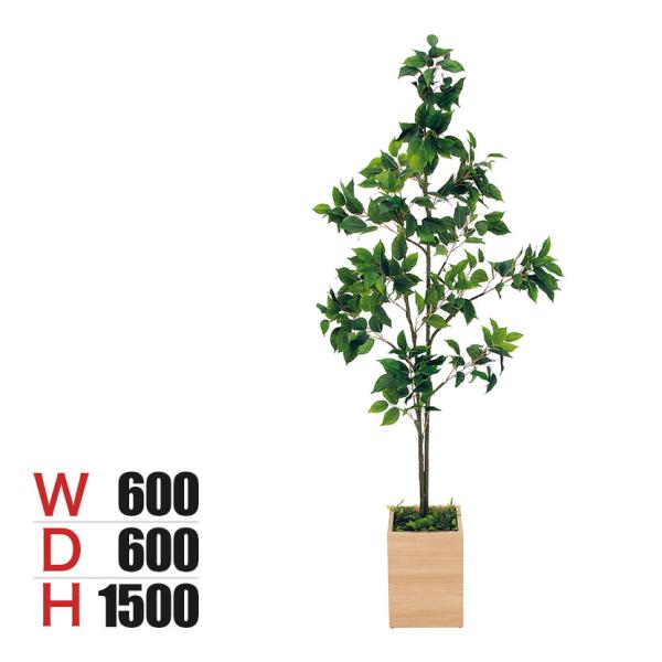 ベルク ボックスプランター 樹木プランター フィカスベンジャミン 人工 造花 GR5089 高さ15...