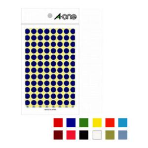 カラーラベル 丸型 直径9mm 1袋1456片入 金・銀は832片 エーワン/EC-07009