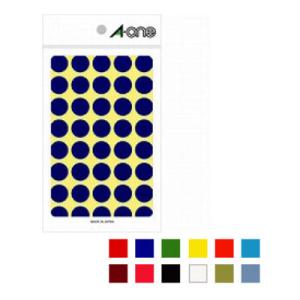 カラーラベル 丸型 直径15mm 1袋560片入 金・銀は320片 エーワン/EC-07015