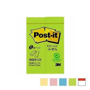 ポストイット ふせん 付箋 ふせん 再生紙 25×75mm 200枚 スリーエム/EC-500RP