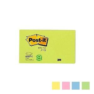 ポストイット ふせん 付箋 ノート 再生紙 127×76mm 100枚 スリーエム EC-655RP