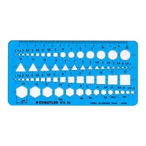 テンプレート 組み合わせ定規 小 62穴 78×156mm 1枚 ステッドラー スケール ものさし ...