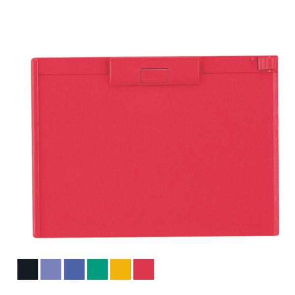 クリップボード ペンホルダー付 サイドストッパー・目盛付 A4 ヨコ型 1枚 LIHIT LAB. ...