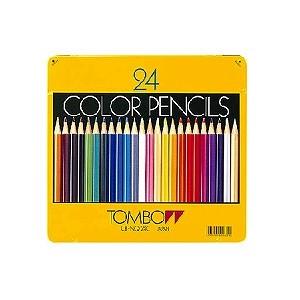 色鉛筆 色えんぴつ 24色セット 缶パッケージ トンボ鉛筆 EC-CB-NQ24C