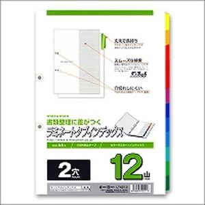 ラミネートタブインデックス A4 タテ型 12色12山 2穴 1冊12枚入 マルマン/EC-LT42...