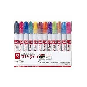 EC-M500C-12 12色セット 油性マーカー マジック マジックインキNo.500 細字 1....