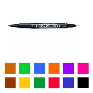 EC-MO-120-MC 油性マーカー マジック マッキー 極細字 1.0〜1.3mm/0.5mm ...