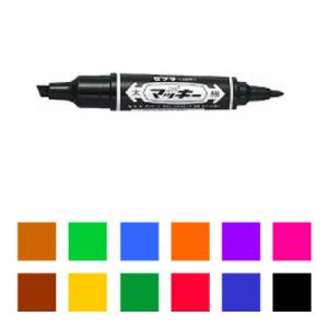 EC-MO-150-MC 油性マーカー マジック ハイマッキー 太字 2.0〜1.5mm/細字 6....