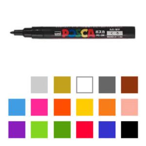 水性マーカー マジック ポスカ 細字 0.9〜1.3m 1本 三菱鉛筆 EC-PC3M