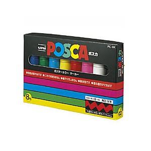 8色セット 水性マーカー マジック ポスカ 太字 8m 各色1本 三菱鉛筆 EC-PC8K8C