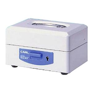 スチール印箱 小 科目印約45本収納 鍵2個付き 重ね置き可能 仕切板付き 1個 カール スタンプ ...