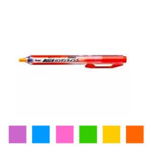 詰め替え式 水性 蛍光ペン ノック式キャップレス ハンディラインS 中字〜細字1〜3.5mm 1本 ...