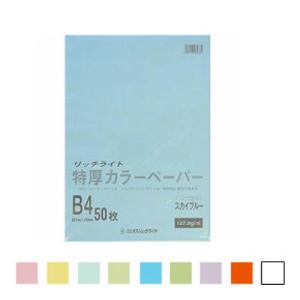 ブ厚い!カラーコピー・PPC用紙 リッチライト特厚カラーペーパー B4 1冊50枚入 オストリッチダ...