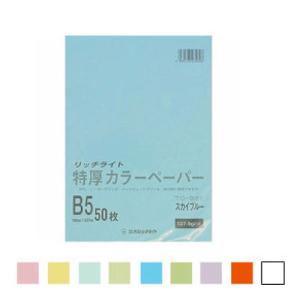 ブ厚い!カラーコピー・PPC用紙 リッチライト特厚カラーペーパー B5 1冊50枚入 オストリッチダ...