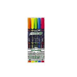 5色セット 水性 蛍光ペン 蛍コート80 太字 3.8mm 各色1本 トンボ鉛筆 EC-WA-SC-...