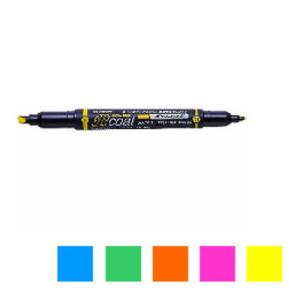 水性 蛍光ペン 蛍コート 太字 3.8mm / 細字 0.8mm 1本 トンボ鉛筆 EC-WA-TC