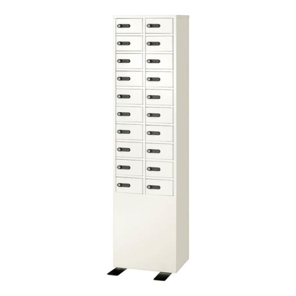 エーコー 20人用 2列10段 貴重品ロッカー スマートフォン・携帯電話保管庫 ダイヤル錠 LKロッ...