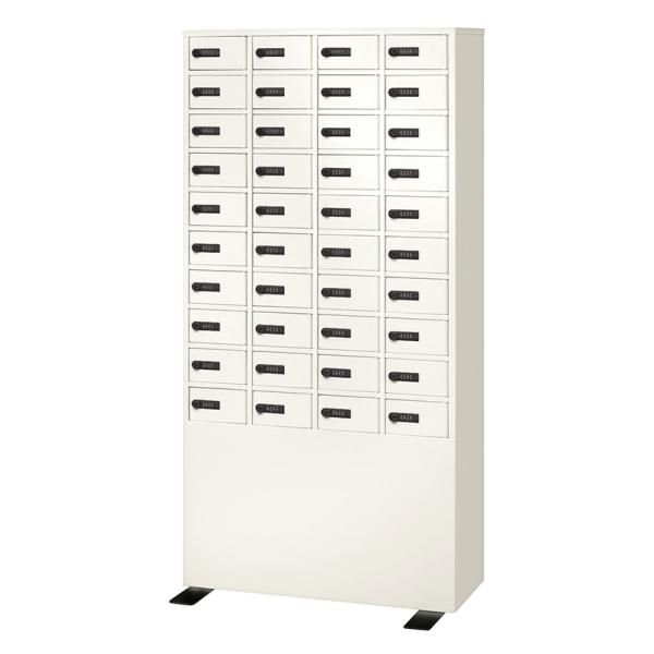 エーコー 40人用 4列10段 貴重品ロッカー スリム設計 スマートフォン・携帯電話保管庫 ダイヤル...