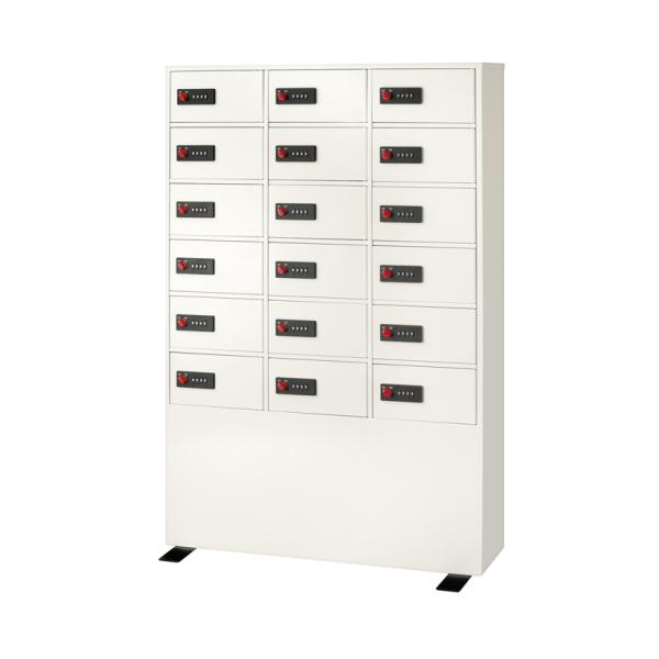 エーコー 18人用 3列6段 貴重品ロッカー 収納 職場 オフィス ダイヤル錠 リターンゼロ機能 L...