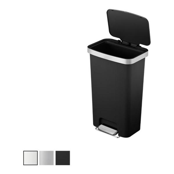 ゴミ箱 45L HANA ハナ ダストボックス プラスチックステップビン 大容量 静音開閉 ペダルタ...