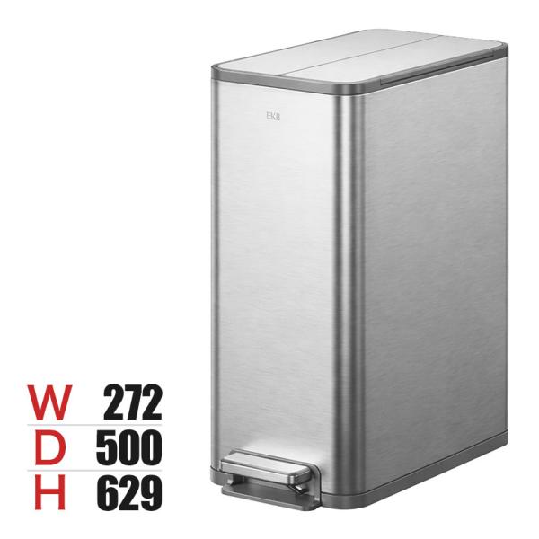 EKO ゴミ箱 45L ダストボックス 両開き 縦型 省スペース設計 ソフトクローズ機構 エックスウ...