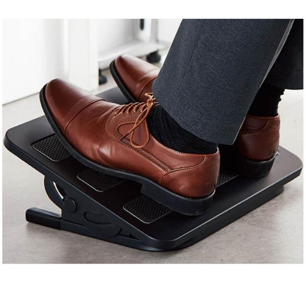 フットレスト 足置き台 デスク 角度調整 可動式 姿勢改善 負担軽減 スチール製エレコム Eleco...