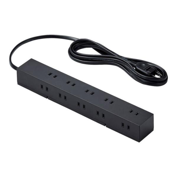 延長コード 電源タップ コンセント 2P 10個口 3000mm 吊り下げ可能 雷サージ ホコリシャ...