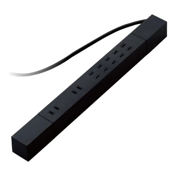 電源タップ 7個口 マグネット 2000mm 2P 可動式 ほこりシャッター 雷サージ トラッキング...