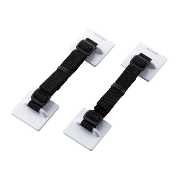 TV用耐震ベルト 〜75型まで対応 震度7相当の振動試験クリア 強力粘着シールタイプ 2本入