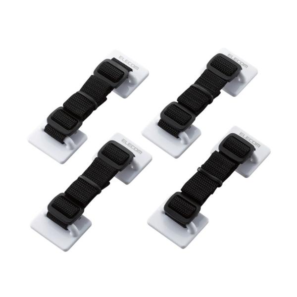 TV用耐震ベルト 〜50型まで対応 震度7相当の振動試験クリア 強力粘着シールタイプ 4本入