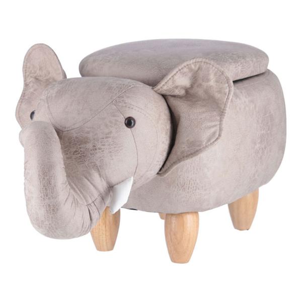 1人用 アニマルスツール収納付き ゾウ テーブル・チェア