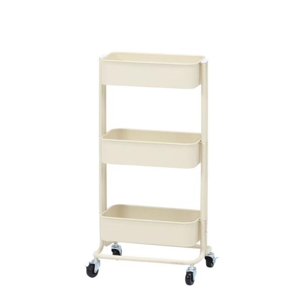 キッチンワゴン バスケット3段 スリム キッチン収納・キッチンワゴン