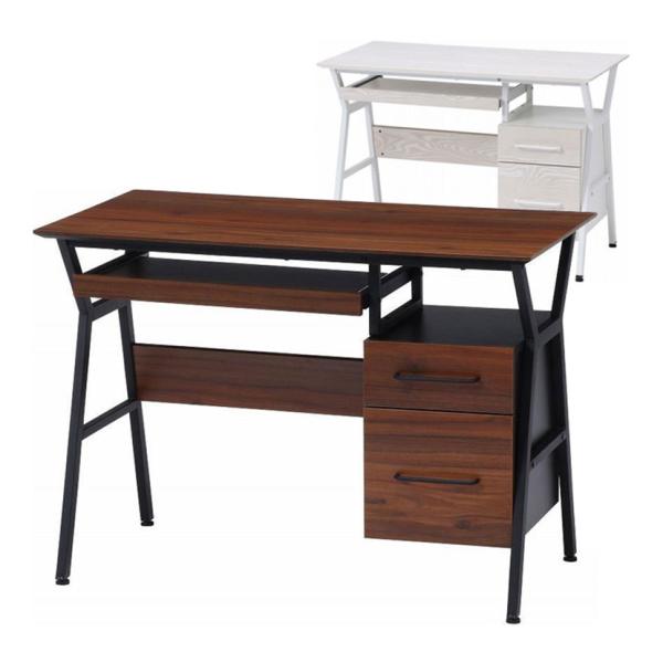 デスク クレバー ワークデスク 在宅勤務 サイドチェスト付属 シンプルデザイン 幅1000×奥行56...