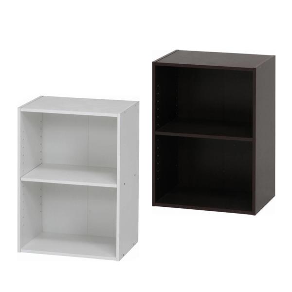 カラーボックス 可動棚 多目的収納 使い方自由 2段 幅418×奥行290×高さ590mm