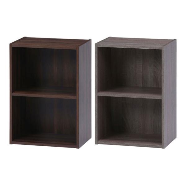 組立簡単カラーボックス 収納ボックス 工具不要 差込組立 2段 幅415×奥行290×高さ600mm