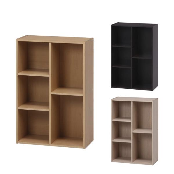 フリーボックス カラーボックス 縦横使用可 2列 3段 2段 固定棚 幅590×奥行295×高さ89...