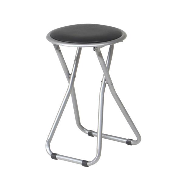 6脚セット パイプ椅子 折りたたみ椅子 省スペース PVCレザー 会議用椅子 ラウンドスツール 直径...