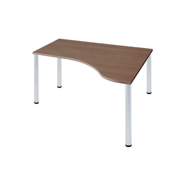 Garage(ガラージ) D3デスク 天板Dタイプ 木目 アルミ脚 幅1200mm パソコンデスク ...