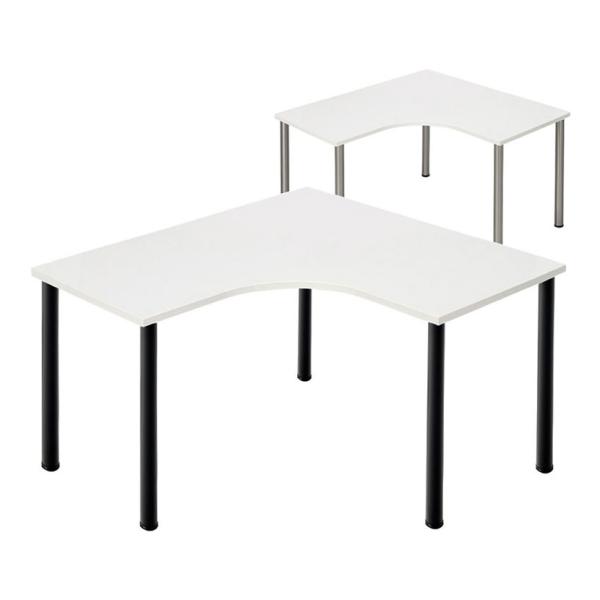 Garage(ガラージ) D3デスク 天板Lタイプ 白 アジャスター脚 幅1200mm パソコンデス...